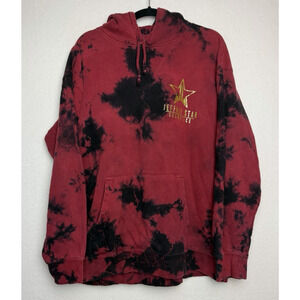 Jeffree Star Cosmetics Unicorn Blood Red Black Tie Dye Hoodie Sweatshirt Size XL